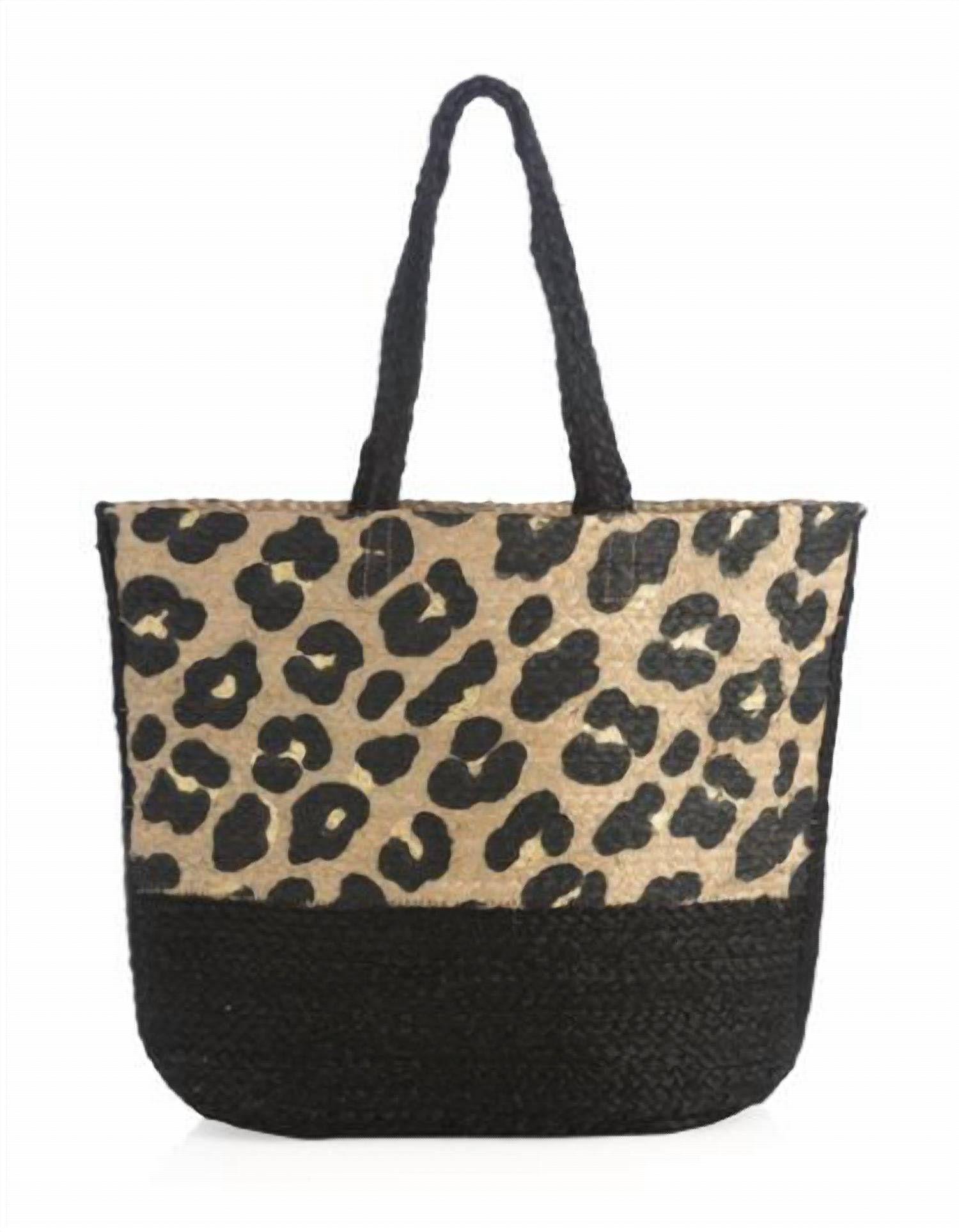 Leopard Tote And Flip-Flop Set, Multi – Shiraleah