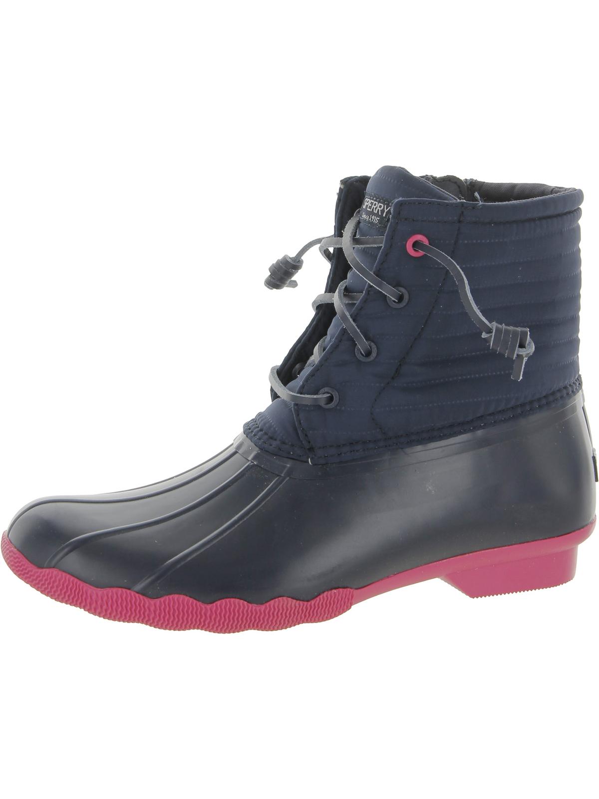 SPERRY Saltwater Girls Quilted Zip Up Rain Boots