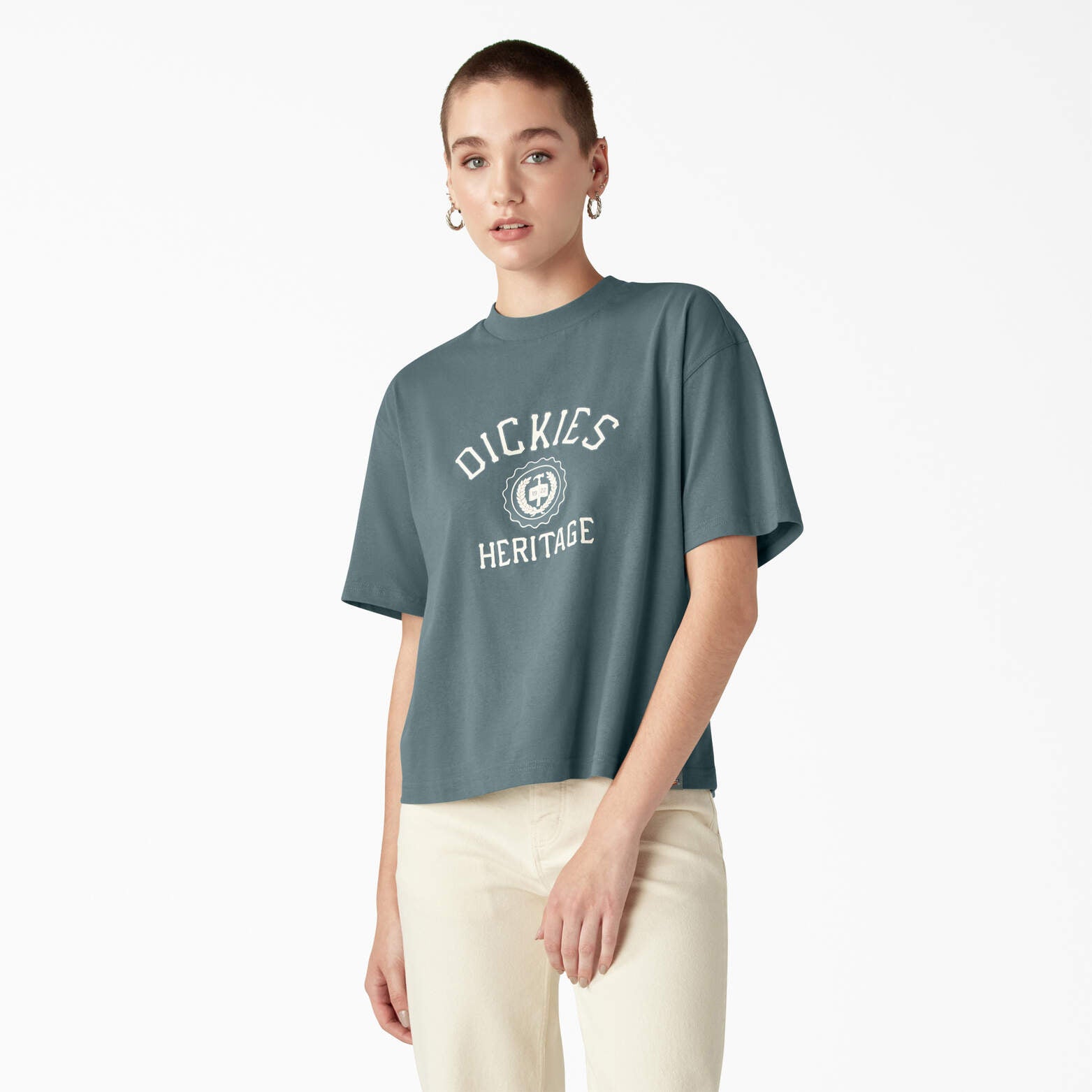 Shop Dickies Women's Oxford Graphic T-shirt In Green