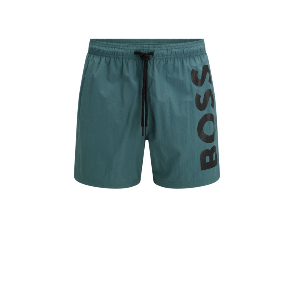 HUGO BOSS Quick-drying swim shorts with large contrast logo