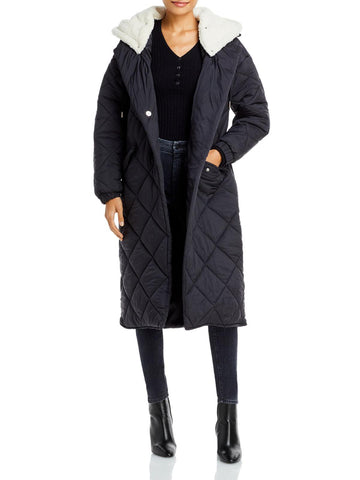[BLANKNYC] catch the drift womens long cold weather quilted coat