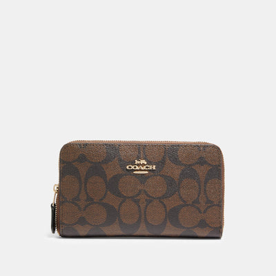 COACH®  Long Zip Around Wallet With Coach Heritage