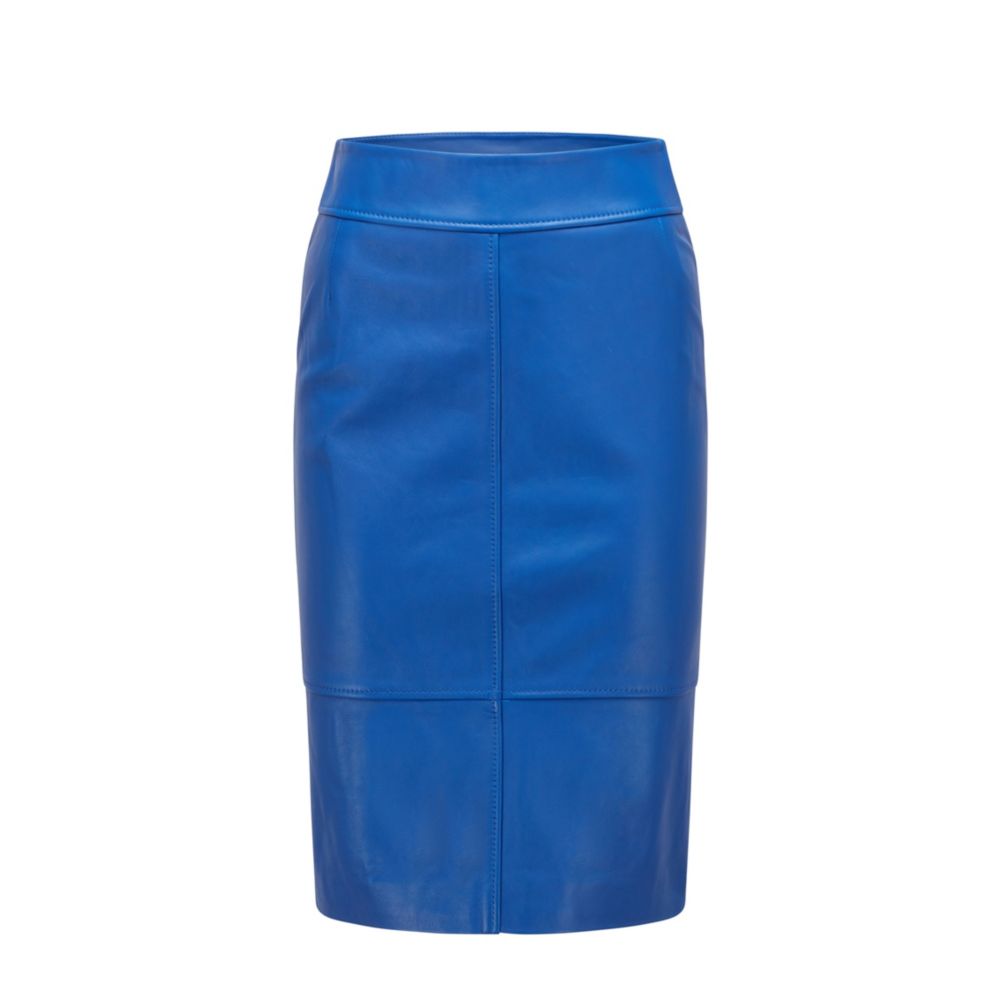 HUGO BOSS Regular-fit pencil skirt in leather