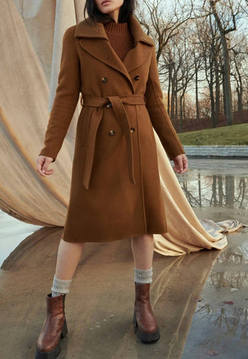 Soia&Kyo anna belted wool coat in hazel