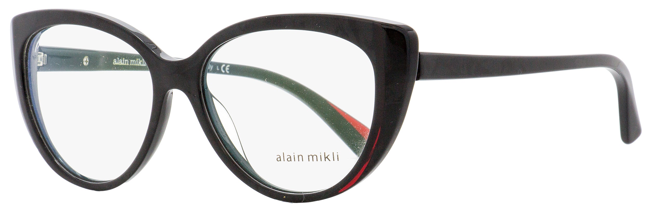 Shop Alain Mikli Women's Eyeglasses A03084 002 Black/burgundy 55mm