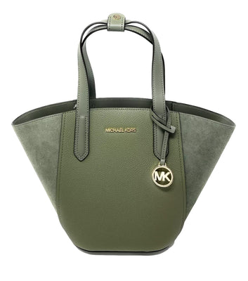 Michael Kors Portia Small Tote Handbag Bucket Bag Leather Suede