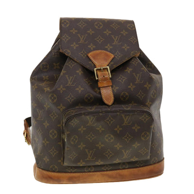 Louis Vuitton Montsouris Gm Canvas Backpack Bag (pre-owned) in Black