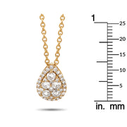 LB Exclusive 18K Yellow Gold 0.50 ct Diamond Pendant Necklace