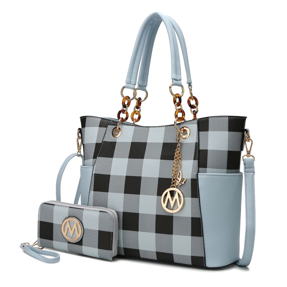 MKF Collection by Mia K Bonita Checker Tote Handbag for Women's | Shop  Premium Outlets