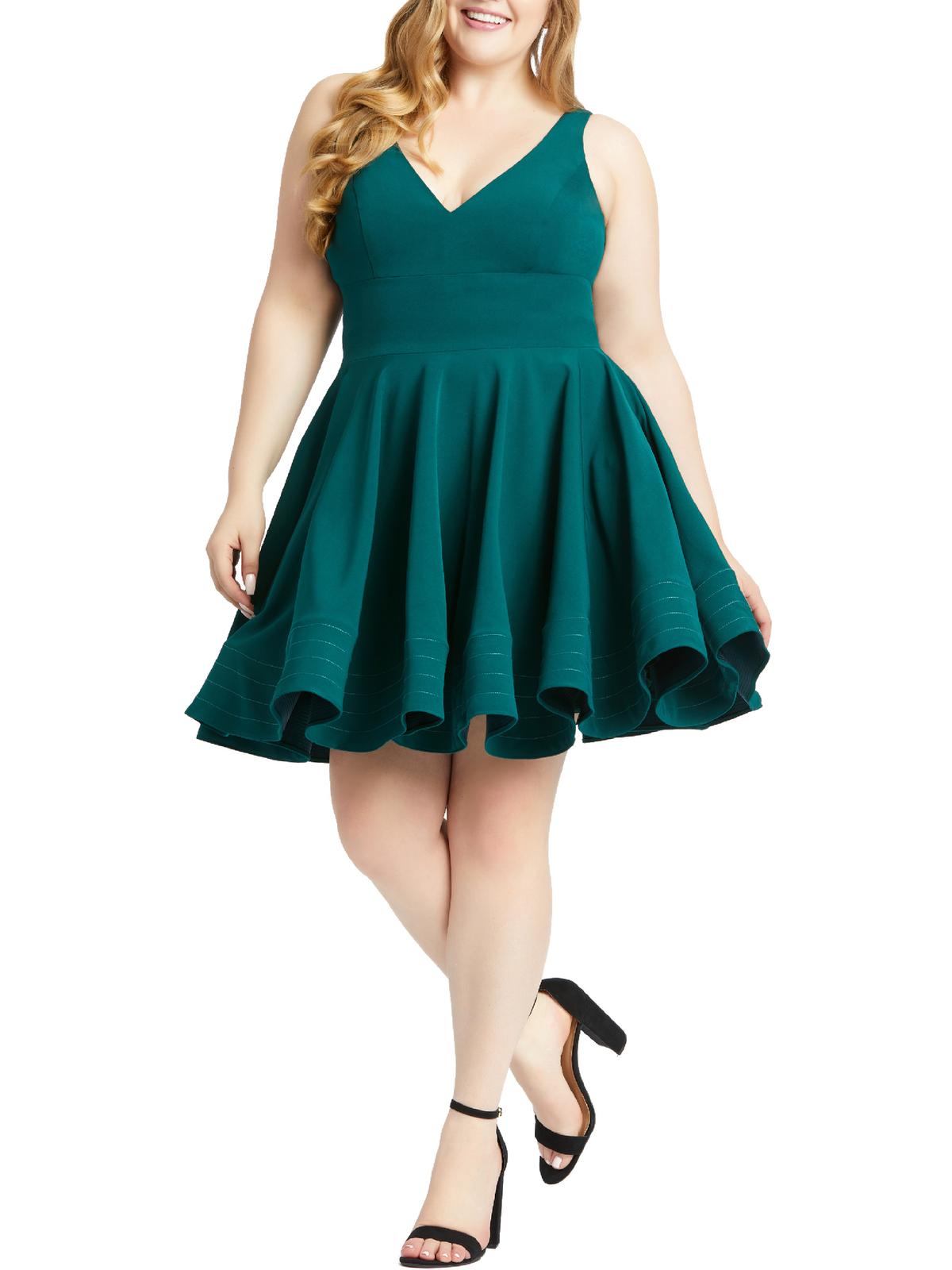 MAC DUGGAL Womens Cocktail Short Fit & Flare Dress