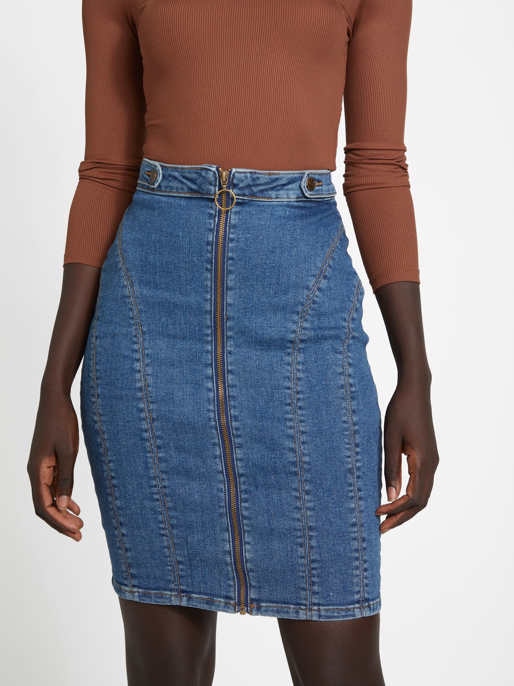 Carmar Colin Double Zipper Denim Jean Skirt | Denim jean skirt, Jean skirt,  Carmar