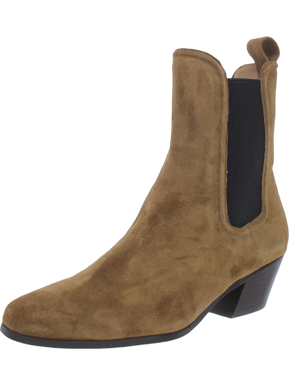 VERONICA BEARD Lada Womens Suede Ankle Chelsea Boots