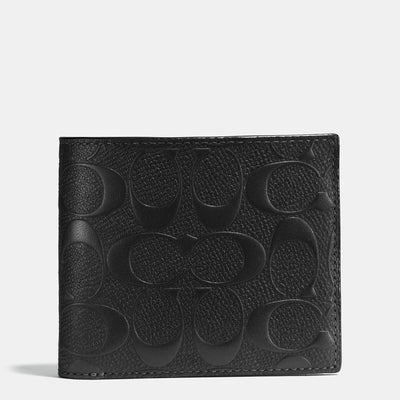 COACH 3-in-1 L-Zip Wallet in Cross Grain Leather