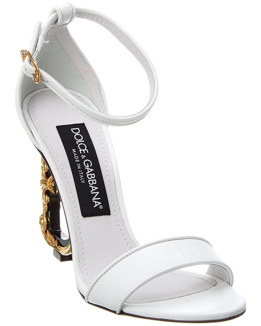 DOLCE & GABBANA Dolce & Gabbana Baroque Leather Sandal