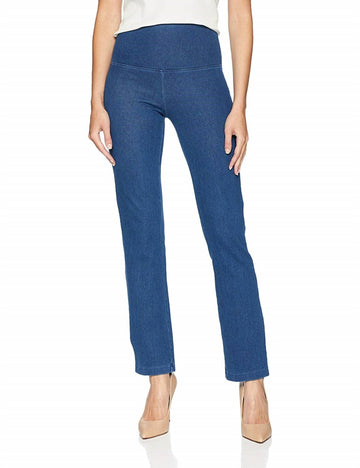 Lysse denim straight leg pant in mid wash