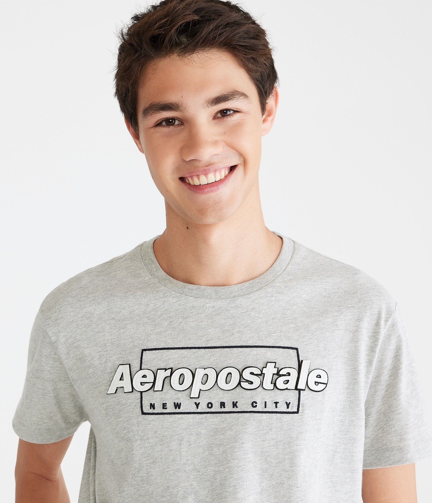 Shop Aéropostale New York City Box Logo Appliqué Graphic Tee In Multi