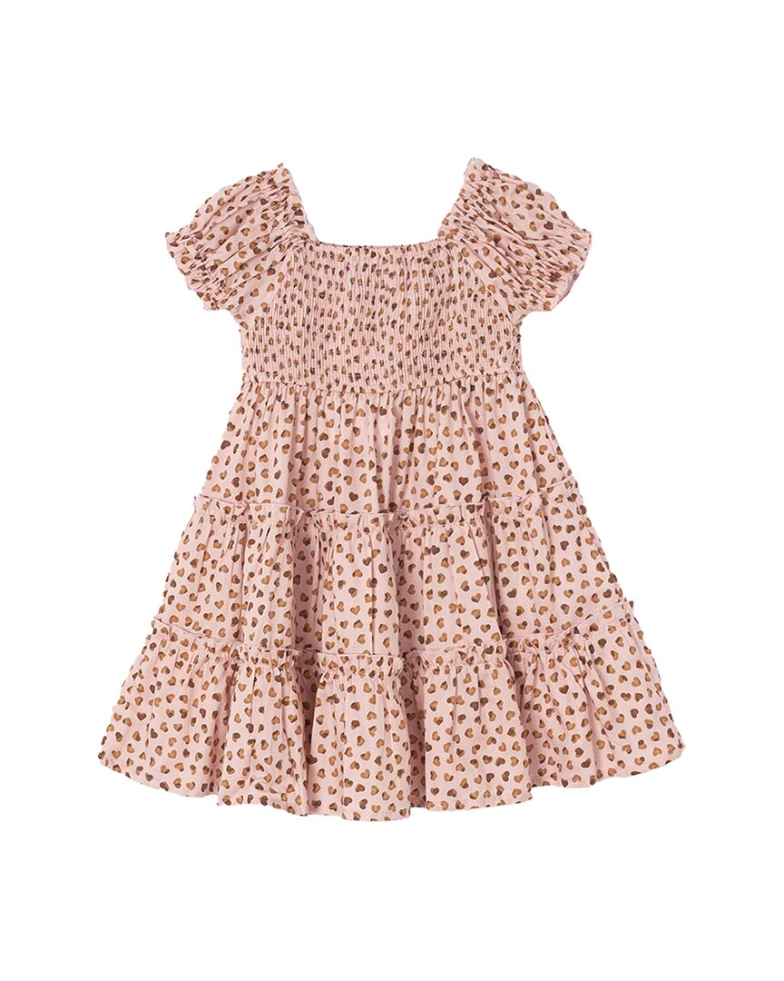 Mayoral Kids' Girl's Polka-dot Tiered Tulle Dress In Pink