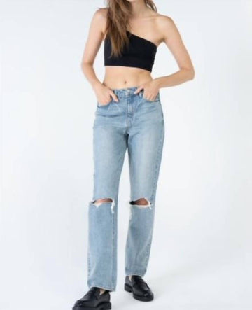 Unpublished willa mom fit straight leg jean in rogue