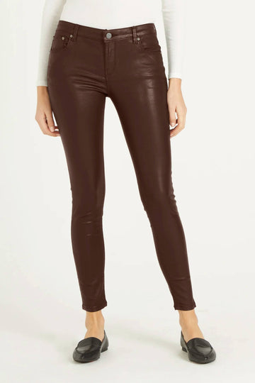 Dear John Denim pixie high rise ankle skinny jeans in espresso