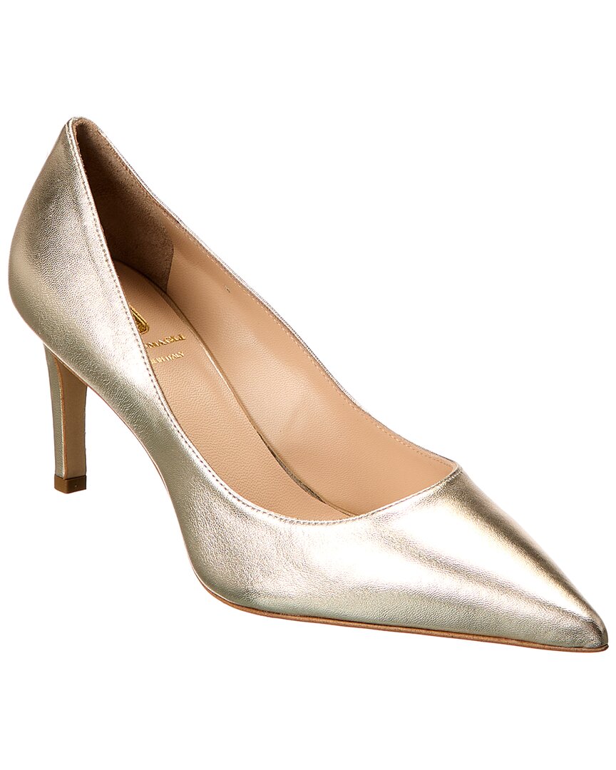 Shop M By Bruno Magli Stella Leather Pump In Gold