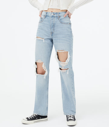 Aeropostale womens 90s super high-rise baggy jean