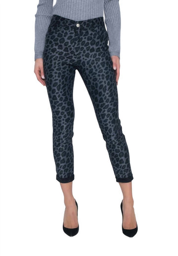 Frank Lyman reversible jean in black/gray leopard