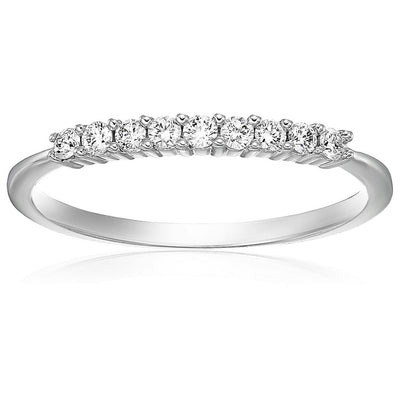 Vir Jewels 1/3 cttw Certified I1-I2 Diamond Wedding Band 14K White