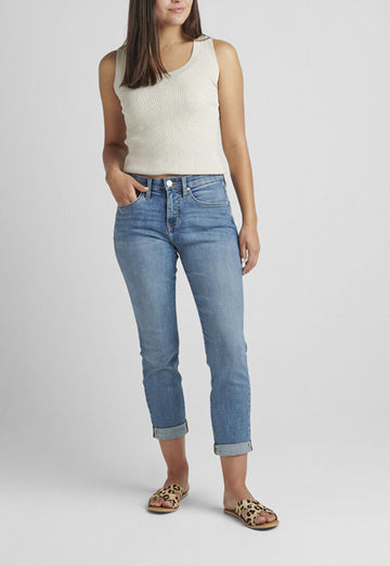 Jag carter mid rise girlfriend jeans in mid vintage