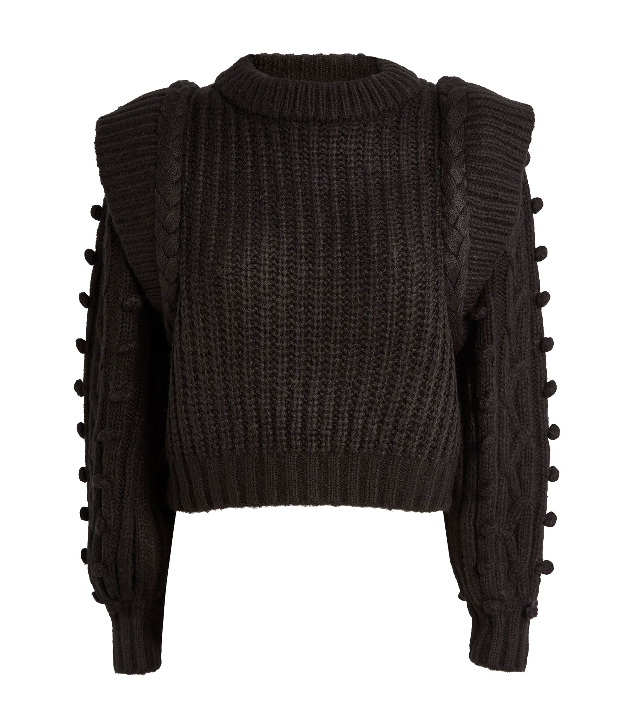 Shop Farm Rio Women's Black Braided Sweater, Black Chunky Knit