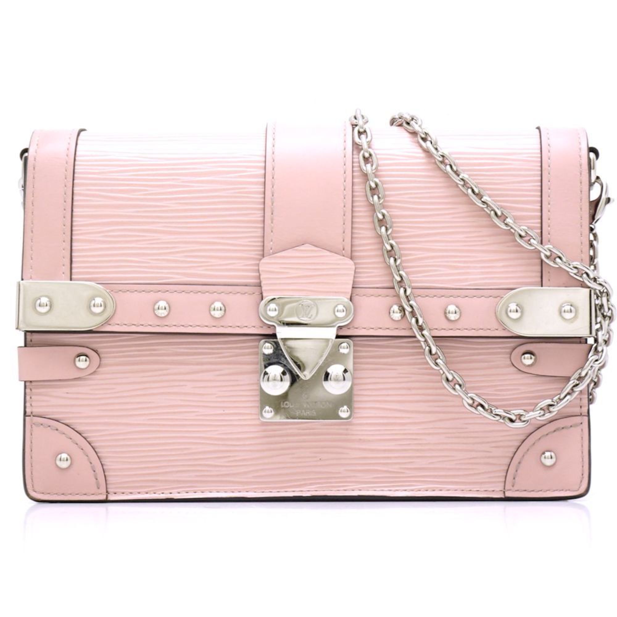 Pre-owned Louis Vuitton Trunk Leather Shopper Bag () In Pink
