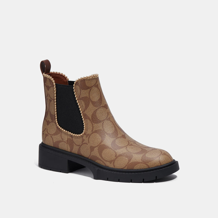 Coach Outlet Levy Bootie In Signature Canvas | Shop Premium Outlets