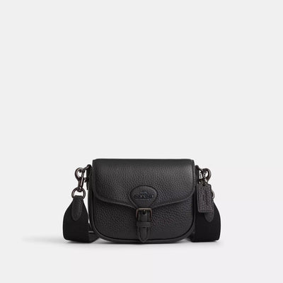 코치 COACH Outlet amelia small saddle bag,black copper/black