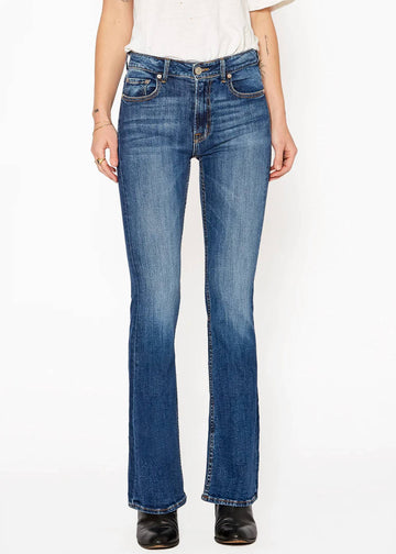 Noend grace mid rise flare jeans in mystic