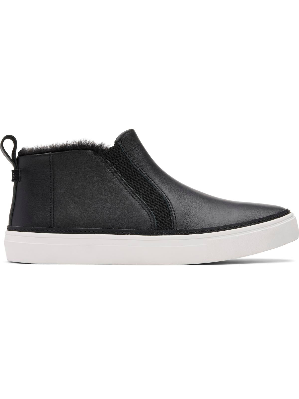 Shop Toms Bryce Womens Leather Pull On Casual And Fashion Sneakers In Black