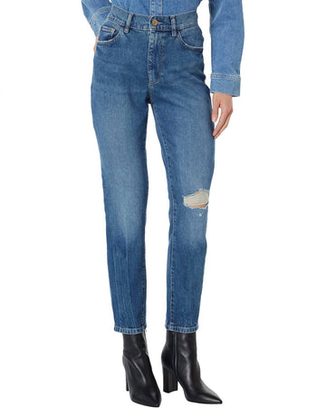 Dl1961 - Women bella slim high rise distressed jeans in sea storm