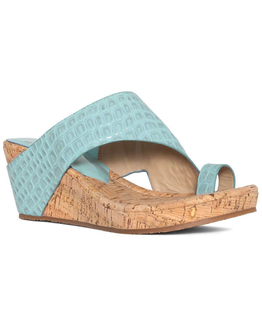 Shop Donald Pliner Gyer Leather Sandal In Blue