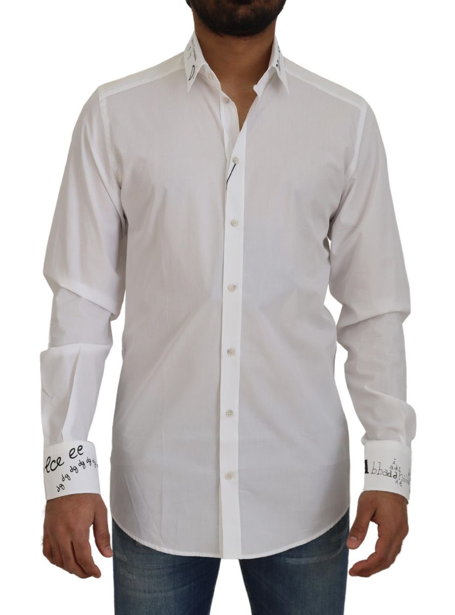 DOLCE & GABBANA Dolce & Gabbana  Printed Cotton SlimFit Dress  Men's Shirt