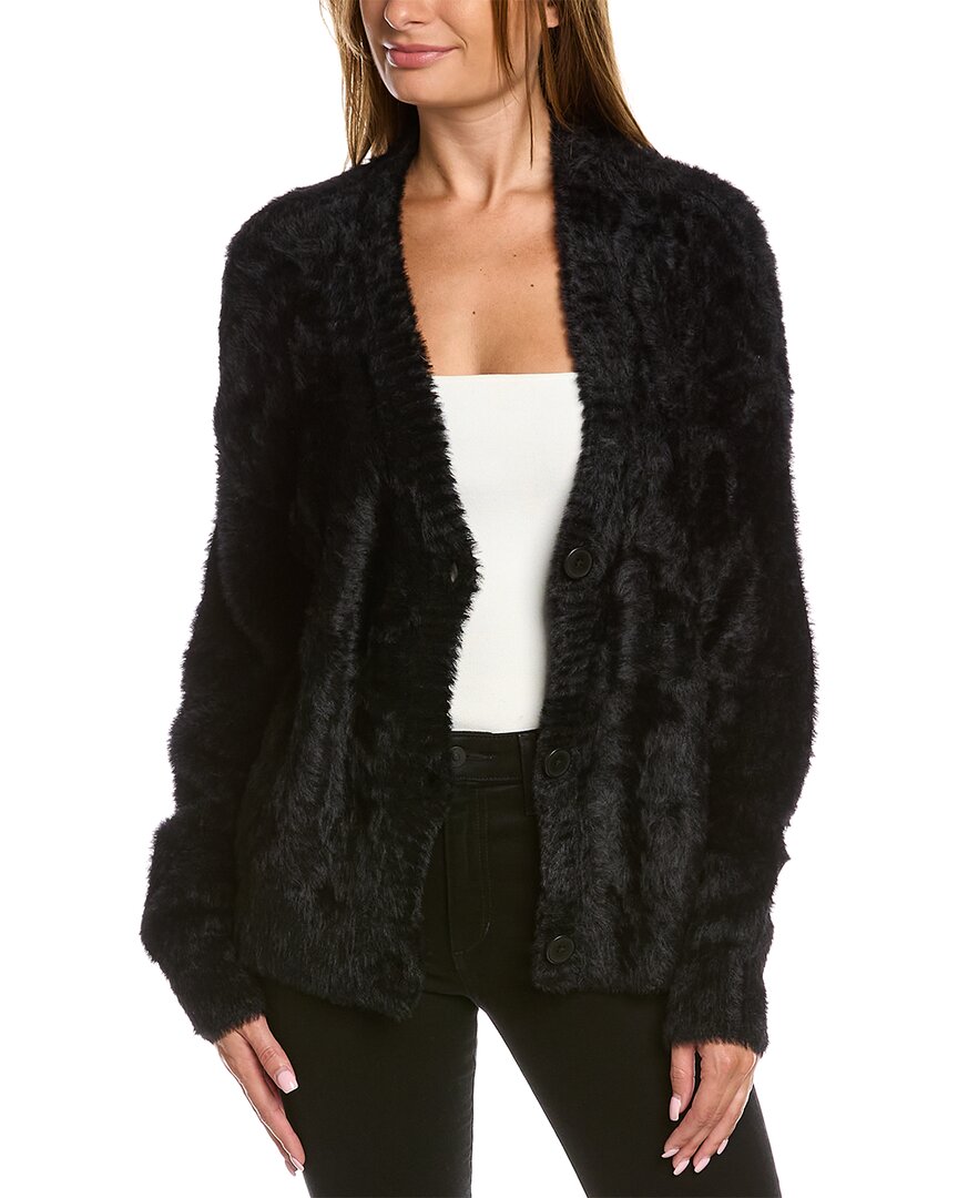 Bella Dahl Fuzzy Cardigan In Black ModeSens