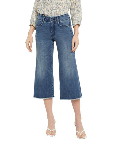 NYDJ petite high-rise major wide leg capri jean