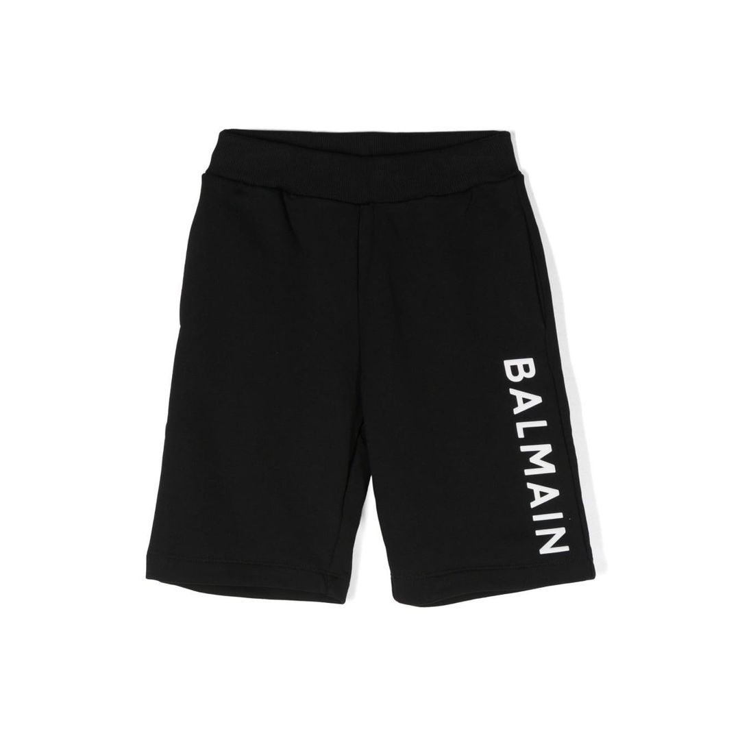 BALMAIN Black Logo Shorts