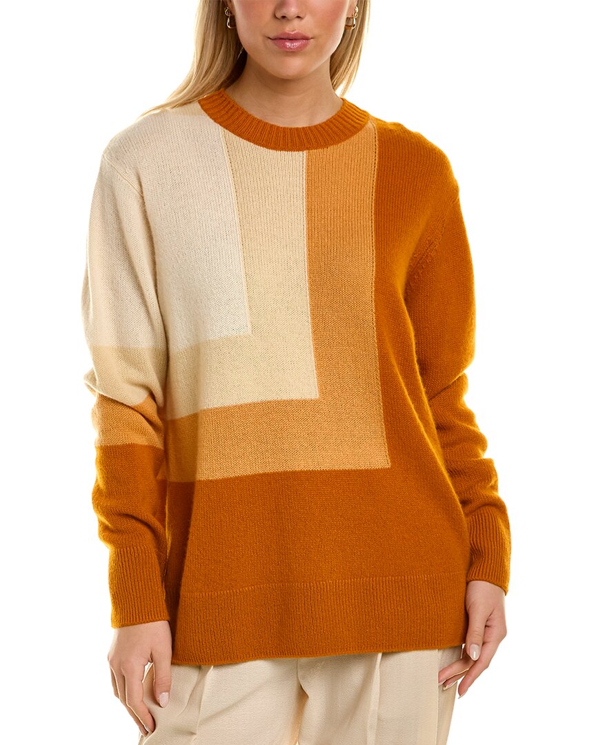 ST JOHN St. John Intarsia Cashmere Sweater