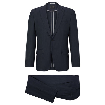BOSS - Three-piece slim-fit suit in virgin wool