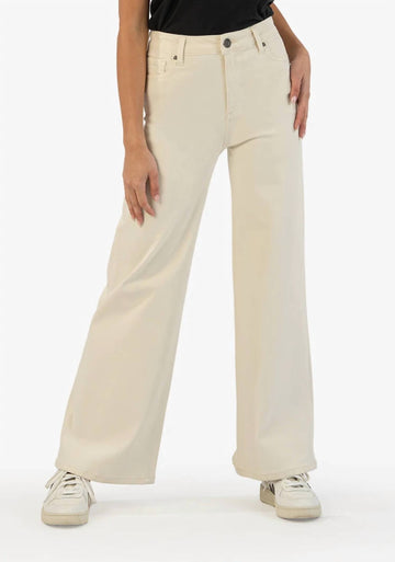 Kut From The Kloth meg high rise fab ab wide leg in ecru