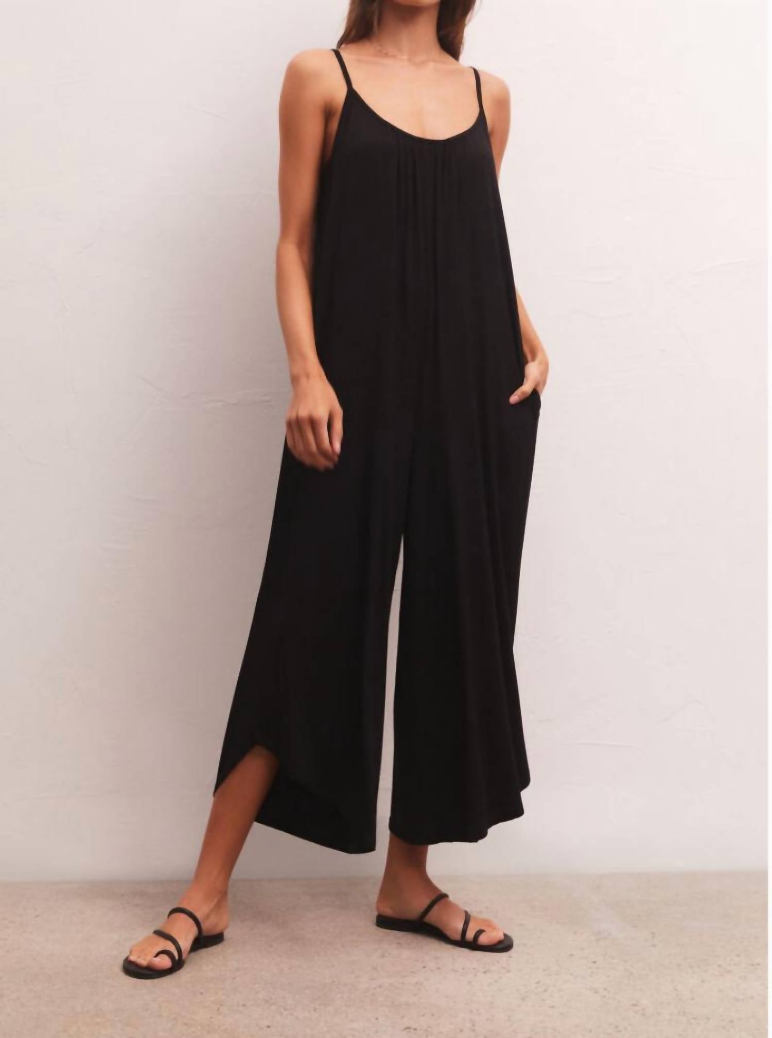 Z SUPPLY The Flared Jumpsuit in Black