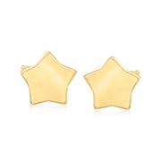 Ross-Simons 14kt Yellow Gold Puffed Star Stud Earrings