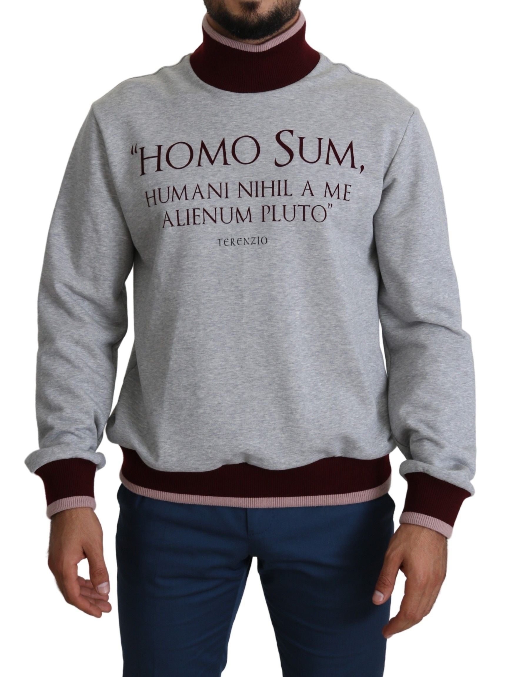 DOLCE & GABBANA Dolce & Gabbana  Homo Sum Turtleneck Pullover Men's Sweater