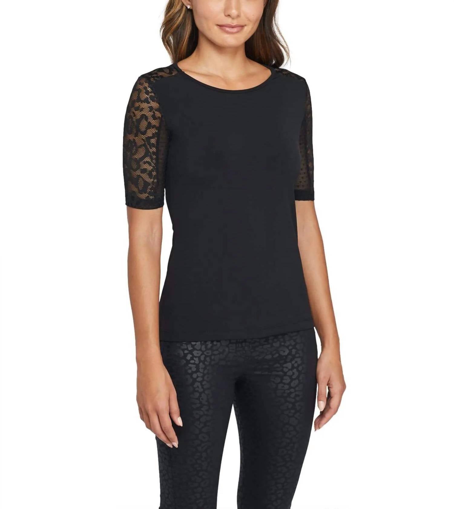 Anatomie Orly Lace Tee In Black