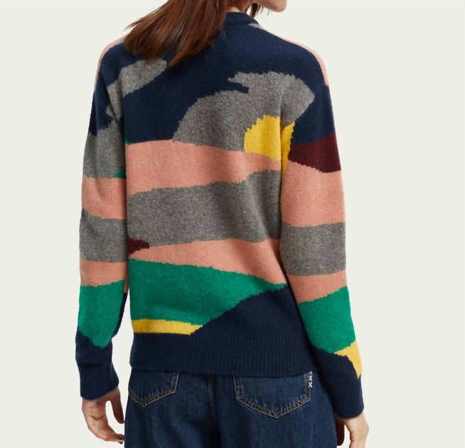 Scotch & Soda Wool-Blended Intarsia Knit Sweater in Combo B | Shop ...