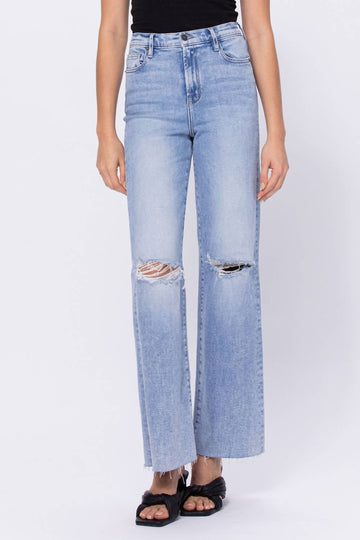 Hidden payson high rise dad jean in medium light denim