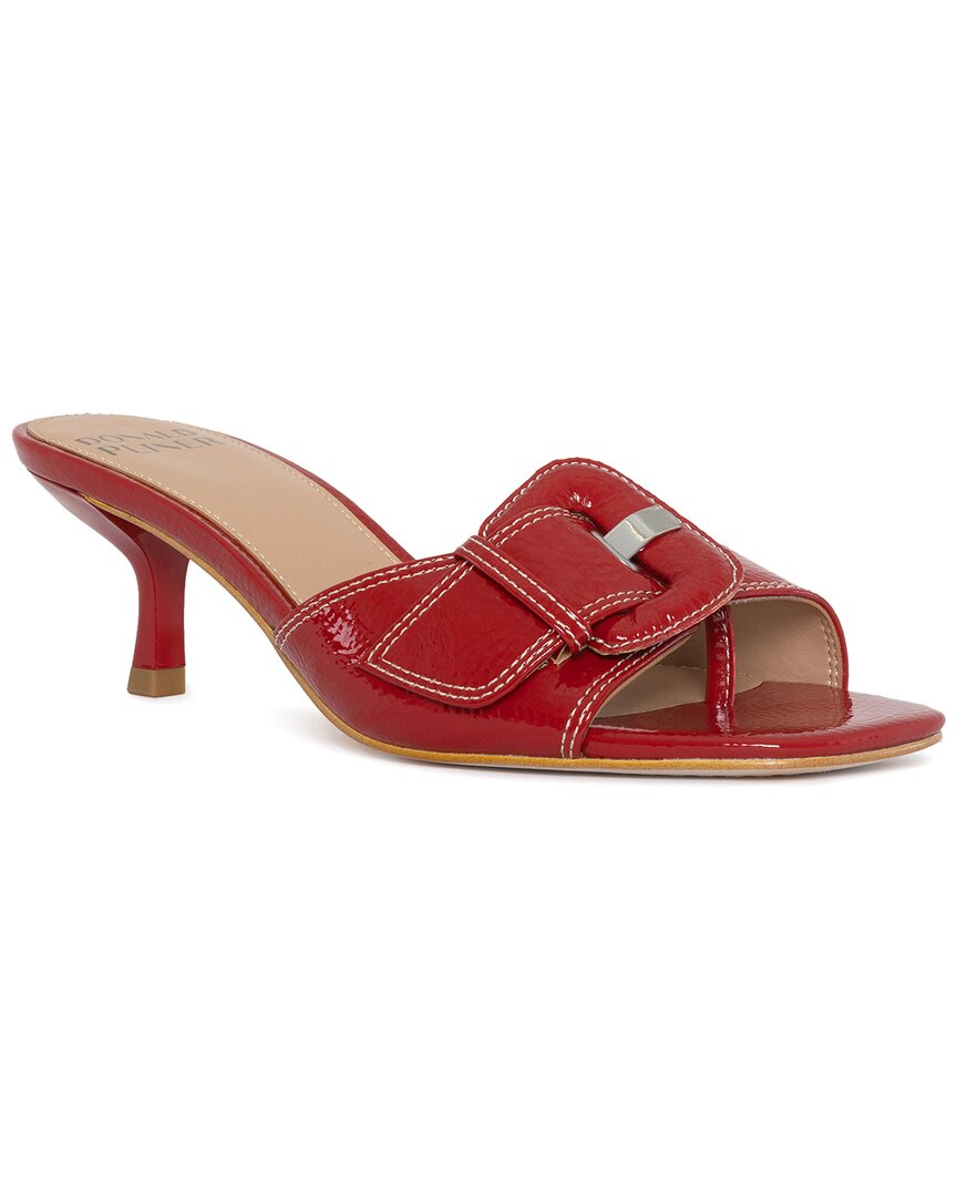 Shop Donald Pliner Cherry Leather Sandal In Red